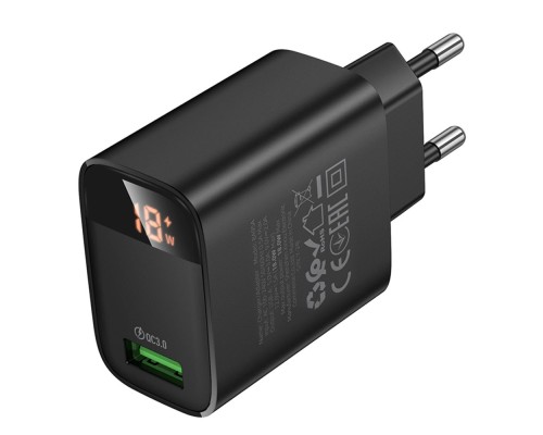 Мережевий Зарядний Пристрій Borofone BA95A 1USB QC 18W Led Display