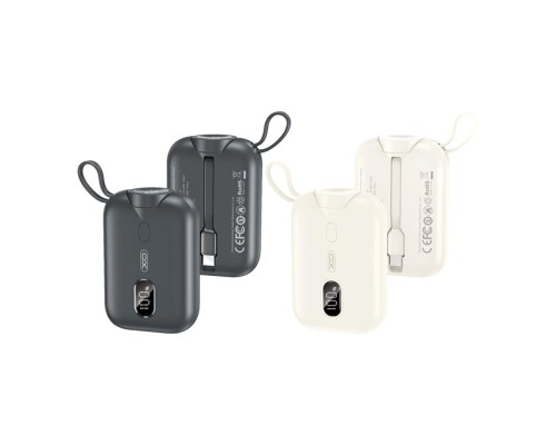 Універсальна Мобільна Батарея Power Bank XO PR260 Self-watch wireless charger, Type-C cable digital fast charger 20W, 10000 mAh