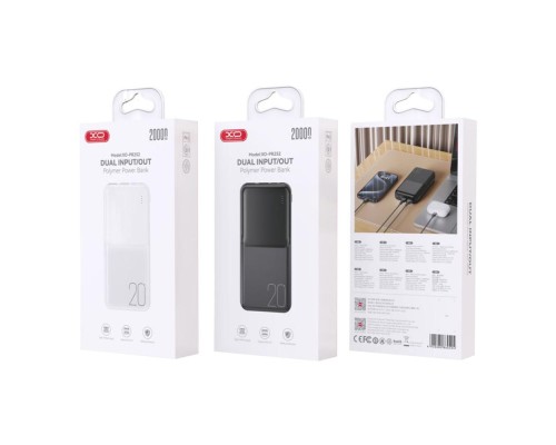 Універсальна Мобільна Батарея Power Bank XO PR252 Lighted Mobile Power 20000 mAh