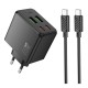 Мережевий Зарядний Пристрій Hoco CS19A 2USB-C/2USB PD/QC 65W+Type-C to Type-C