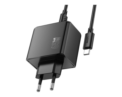 Мережевий Зарядний Пристрій Hoco CS19A 2USB-C/2USB PD/QC 65W+Type-C to Type-C