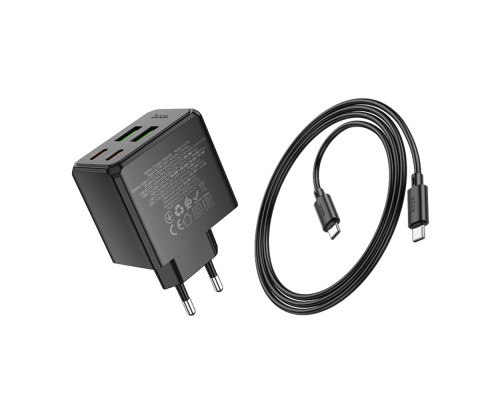 Мережевий Зарядний Пристрій Hoco CS19A 2USB-C/2USB PD/QC 65W+Type-C to Type-C