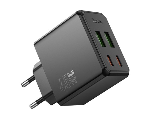 Мережевий Зарядний Пристрій Hoco CS18A 2USB-C/2USB PD/QC 45W