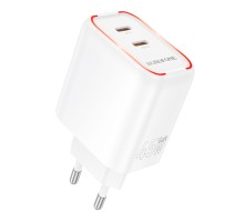 Мережевий Зарядний Пристрій Borofone BA90A 2USB-C PD/QC45W