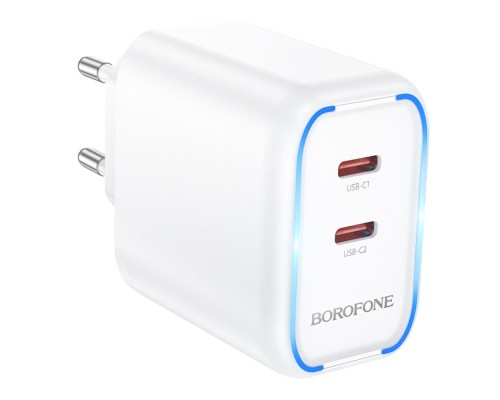 Мережевий Зарядний Пристрій Borofone BA90A 2USB-C PD/QC45W