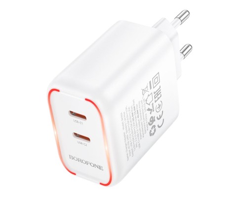 Мережевий Зарядний Пристрій Borofone BA90A 2USB-C PD/QC45W