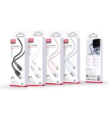Кабель USB XO NB225 Silicone two-color Micro