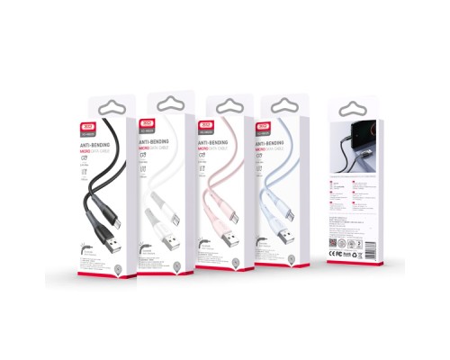 Кабель USB XO NB225 Silicone two-color Micro