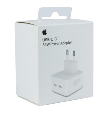 Мережевий Зарядний Пристрій Apple Square Dual Type‑C PD25W+PD25W Total 50W 1:1