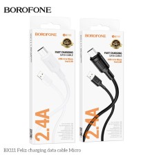 Кабель USB Borofone BX111 Micro 2.4A М'ята упаковка