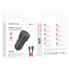 Автомобільний Зарядний Пристрій Borofone BZ19A Wisdom QC3.0 18W Type C М'ята упаковка