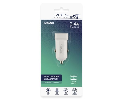 Автомобільний Зарядний Пристрій Ridea RCC-21012 Grand 2USB 2.4 A М'ята упаковка