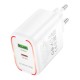 Мережевий Зарядний Пристрій Borofone BA89A 1USB-C/1USB PD/QC 30W+Type-C to Lightning