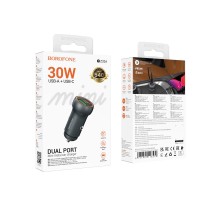 Автомобільний Зарядний Пристрій Borofone BZ32A 1USB/1USB-C QC/PD30W