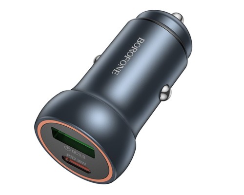 Автомобільний Зарядний Пристрій Borofone BZ32A 1USB/1USB-C QC/PD30W