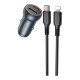 Автомобільний Зарядний Пристрій Borofone BZ32B 1USB/1USB-C QC/PD48W+Type-C to Lightning