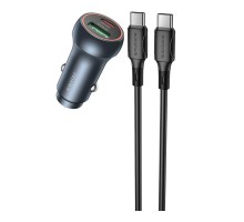 Автомобільний Зарядний Пристрій Borofone BZ32B 1USB/1USB-C QC/PD48W+Type-C to Type-C