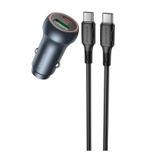 Автомобільний Зарядний Пристрій Borofone BZ32B 1USB/1USB-C QC/PD48W+Type-C to Type-C