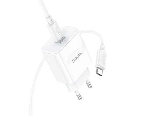 Мережевий Зарядний Пристрій Hoco C76A Pro 1USB-C PD/QC 30W+Type-C to Type-C