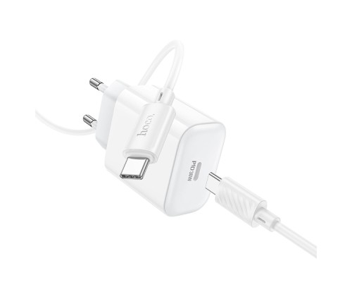 Мережевий Зарядний Пристрій Hoco C76A Pro 1USB-C PD/QC 30W+Type-C to Type-C