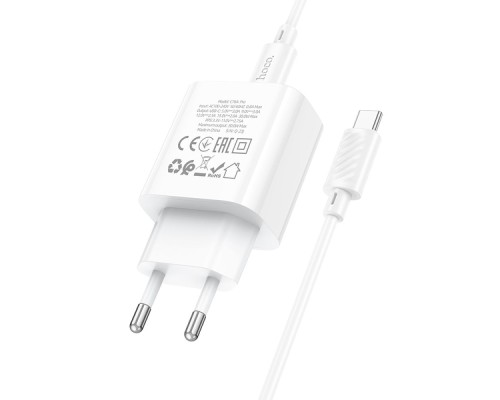 Мережевий Зарядний Пристрій Hoco C76A Pro 1USB-C PD/QC 30W+Type-C to Type-C