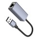 Перехідник Hoco UA37 USB to Ethernet adapter (1000 Mbps/1Gbit)