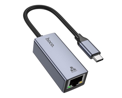Перехідник Hoco UA37 Type-C to Ethernet adapter (1000 Mbps/1Gbit)