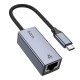 Перехідник Hoco UA37 Type-C to Ethernet adapter (1000 Mbps/1Gbit)