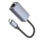 Перехідник Hoco UA37 Type-C to Ethernet adapter (1000 Mbps/1Gbit)