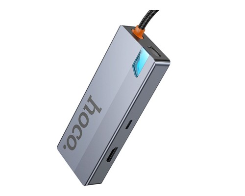 Хаб USB Hoco HB51 Type-C 6-in-1 (HDTV+RJ45-100Mbps+PD+USB3.0*3)
