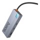 Хаб USB Hoco HB52 Type-C 8-in-1 (HDTV+RJ45-100Mbps+SD/TF+PD+Type-C3.0+USB3.0*2)