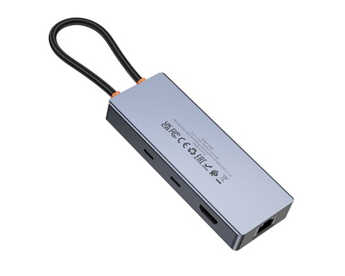 Хаб USB Hoco HB52 Type-C 8-in-1 (HDTV+RJ45-100Mbps+SD/TF+PD+Type-C3.0+USB3.0*2)