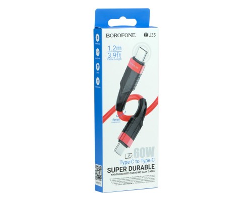 Кабель USB Borofone BU35 60W Type-C to Type-C 1,2m М'ята упаковка