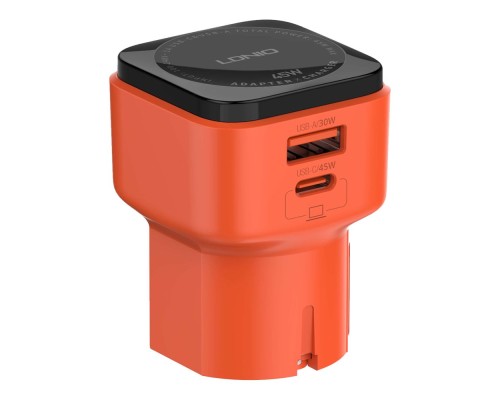 Мережевий Зарядний Пристрій LDNIO Q2420 GAN 45W+Type-C to Type-C