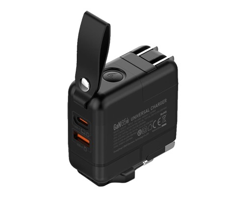 Мережевий Зарядний Пристрій LDNIO Q2618 GAN 65W+Type-C to Type-C