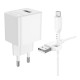Мережевий Зарядний Пристрій Borofone BAS11A 1USB 2.1A+USB to Micro
