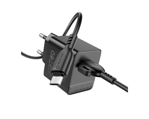 Мережевий Зарядний Пристрій Borofone BAS11A 1USB 2.1A+USB to Micro