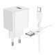 Мережевий Зарядний Пристрій Borofone BAS11A 1USB 2.1A+USB to Type-C