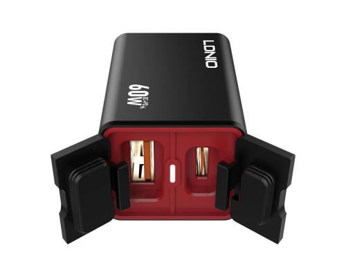 Автомобільний Зарядний Пристрій LDNIO C108 1USB/1USB-C 60W+Type-C to Type-C