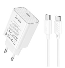 Мережевий Зарядний Пристрій Hoco C143A 1USB-C PD/QC 20W+Type-C to Type-C