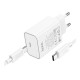 Мережевий Зарядний Пристрій Hoco C143A 1USB-C PD/QC 20W+Type-C to Type-C