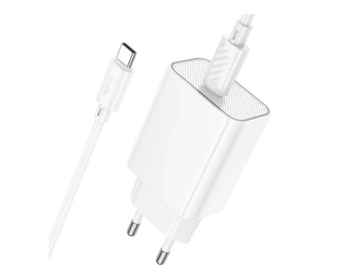 Мережевий Зарядний Пристрій Hoco C143A 1USB-C PD/QC 20W+Type-C to Type-C