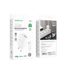 Мережевий Зарядний Пристрій Borofone BN9 Reacher PD/QC 35W Type-C to Lightning М'ята упаковка