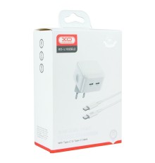 Мережевий Зарядний Пристрій XO L102 EU Dual type-C port 35W Type-C to Type-C М'ята упаковка