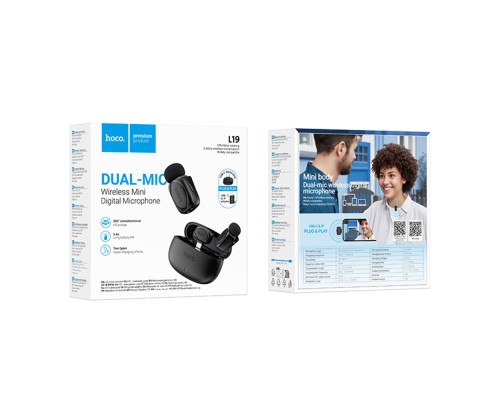 Мікрофон Петличний Бездротовий Hoco L19 Graceful iP/Type-C