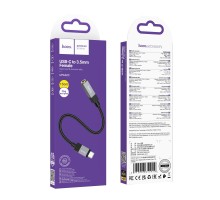 Кабель Aux Hoco UPA32C Type-C (Male) to Aux 3.5mm (Female) 15cm
