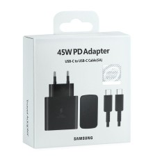 Мережевий Зарядний Пристрій Samsung 1USB-C PD/QC 45W+Type-C to Type-C 1:1 М'ята упаковка