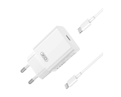 Мережевий Зарядний Пристрій XO L126 1USB-C PD/QC 20W+Type-C to Lightning
