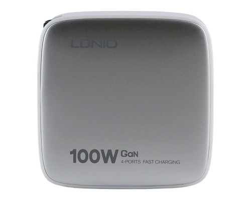 Мережевий Зарядний Пристрій LDNIO Q408 100W3USB-C/1USB+Type-C to Type-C