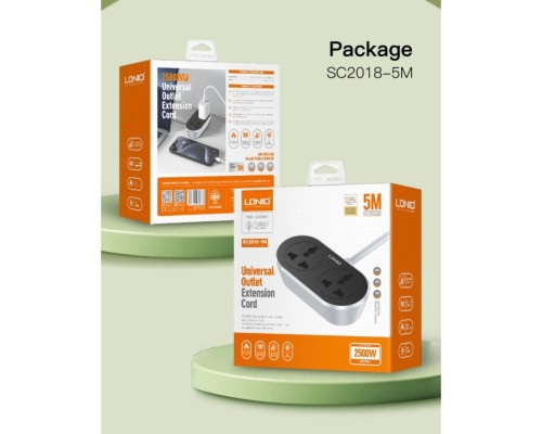 Мережевий Подовжувач LDNIO SC2018 5m